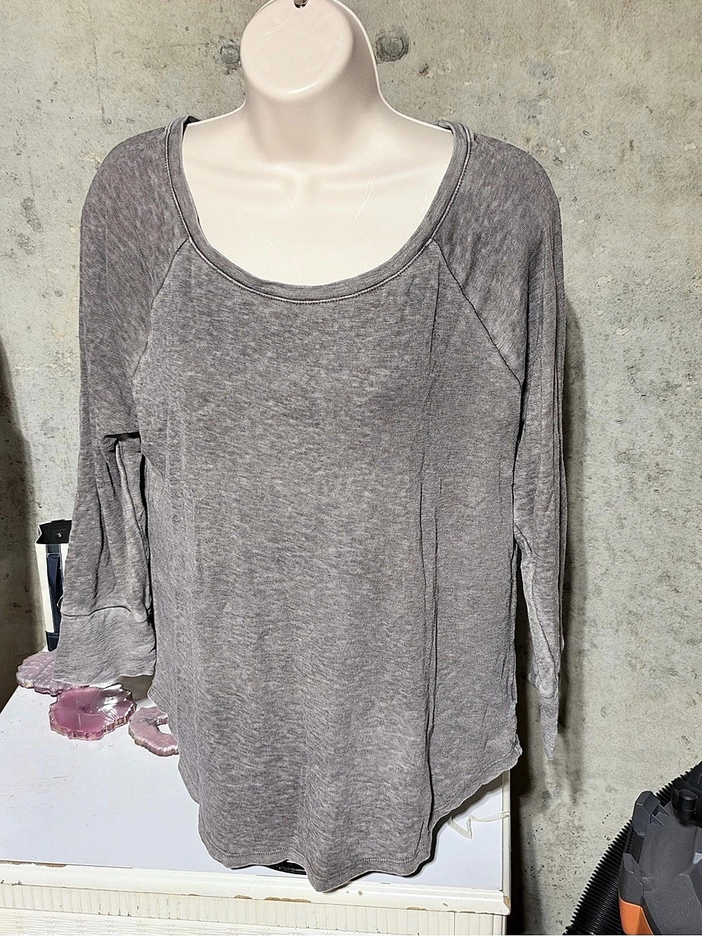 Mossimo Supply Co. Gray Long Sleeve Tunic Size Large Like New